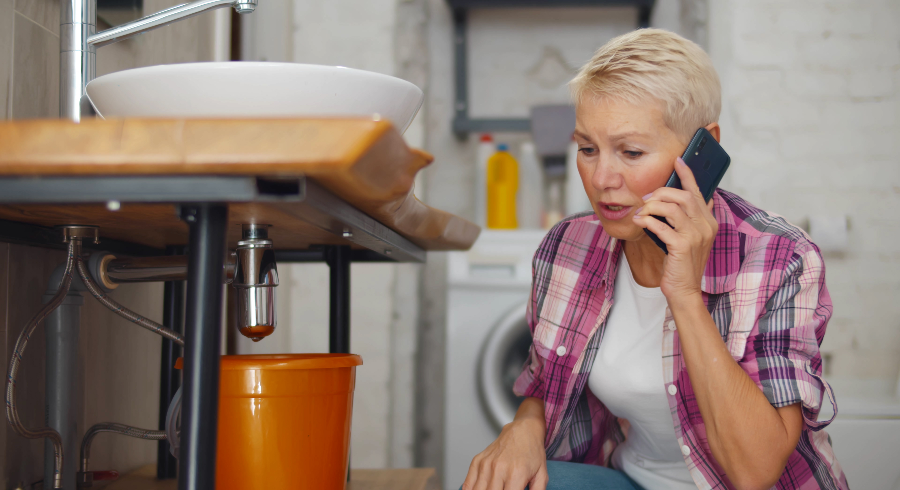 bathroom leak mold treatment